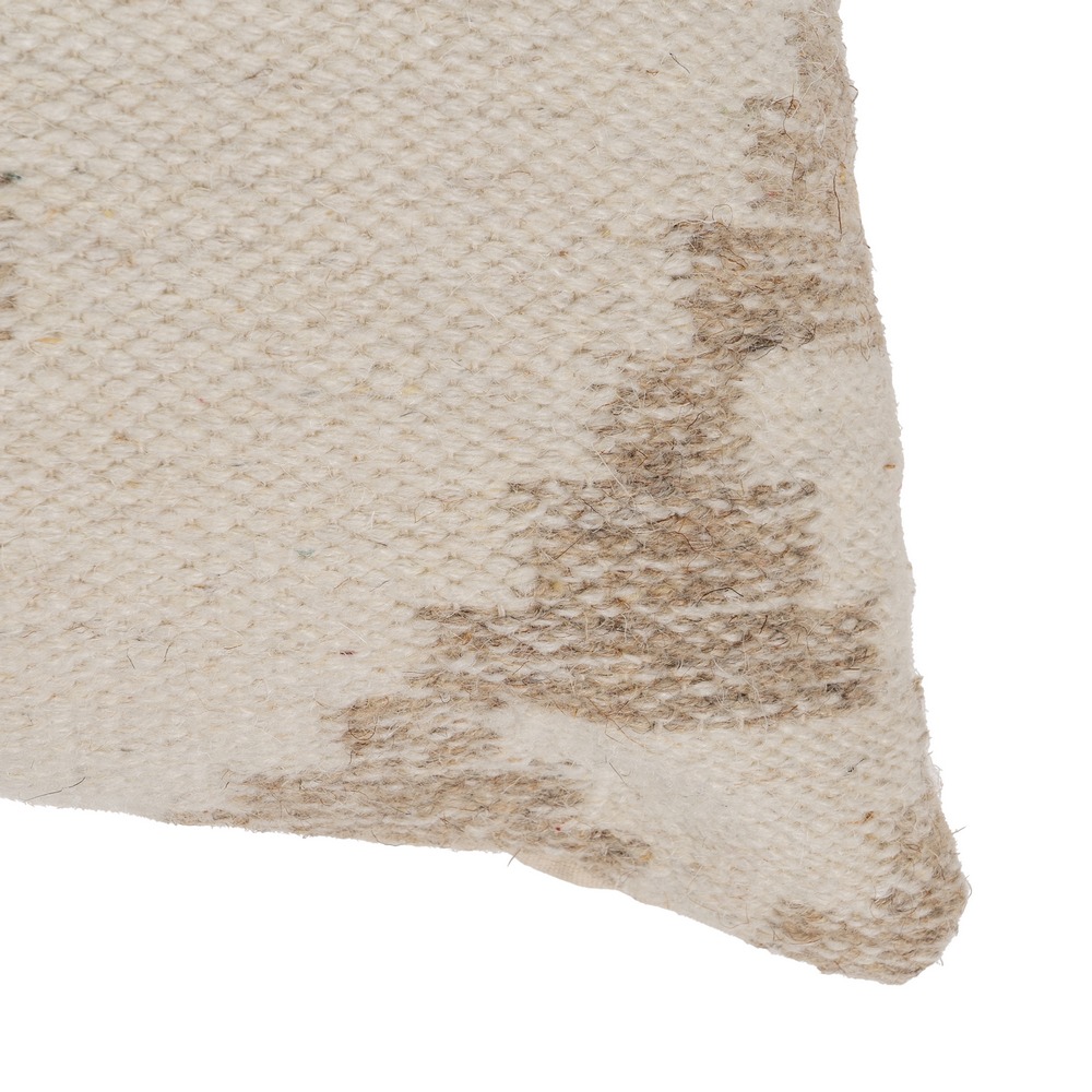 COJÍN BLANCO NATURAL LANA-ALGODÓN 45 X 45 CM - Imagen 4