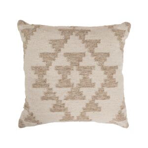 COJÍN BLANCO NATURAL LANA-ALGODÓN 45 X 45 CM