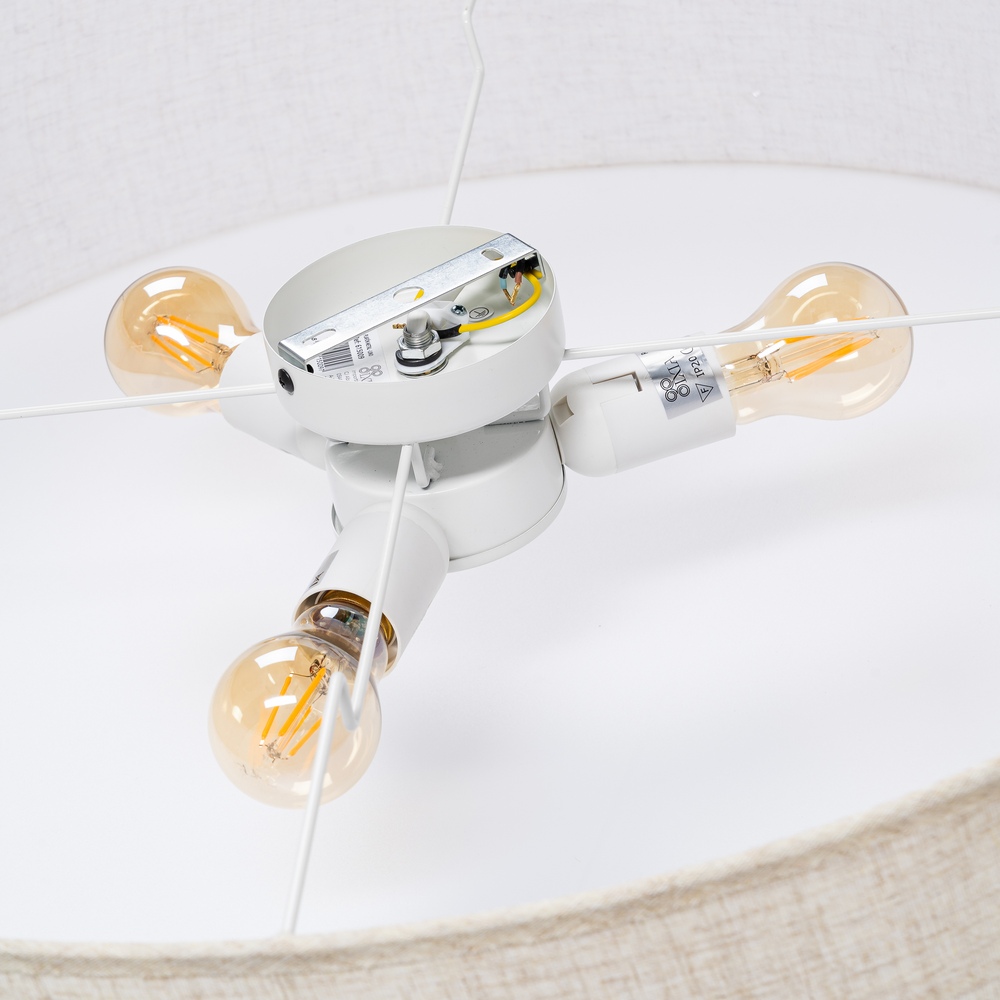 PLAFÓN CRUDO METAL / LINO 70 X 70 X 15 CM - Imagen 6