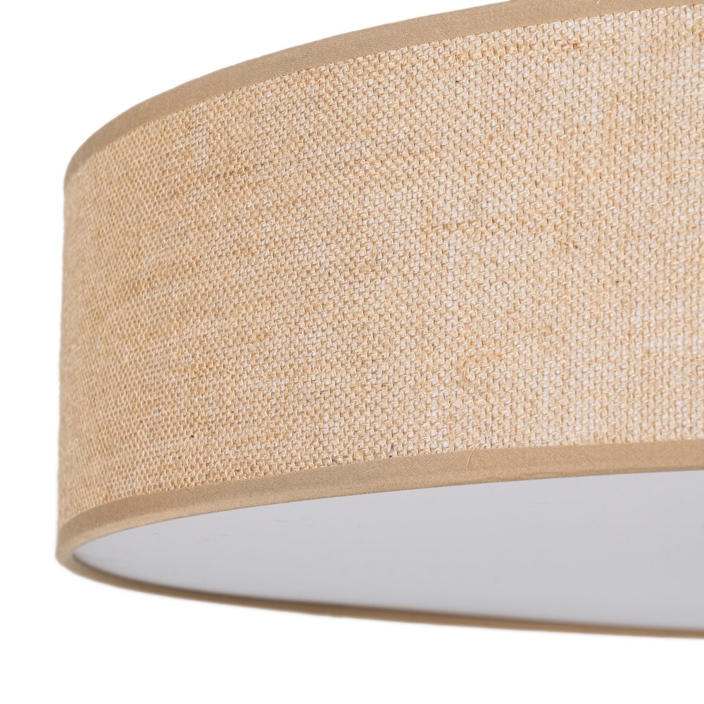 PLAFÓN NATURAL METAL / LINO 70 X 70 X 15 CM - Imagen 2