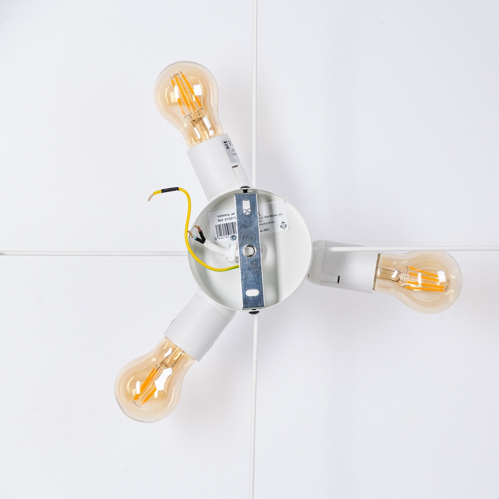 PLAFÓN NATURAL METAL / LINO 70 X 70 X 15 CM - Imagen 5