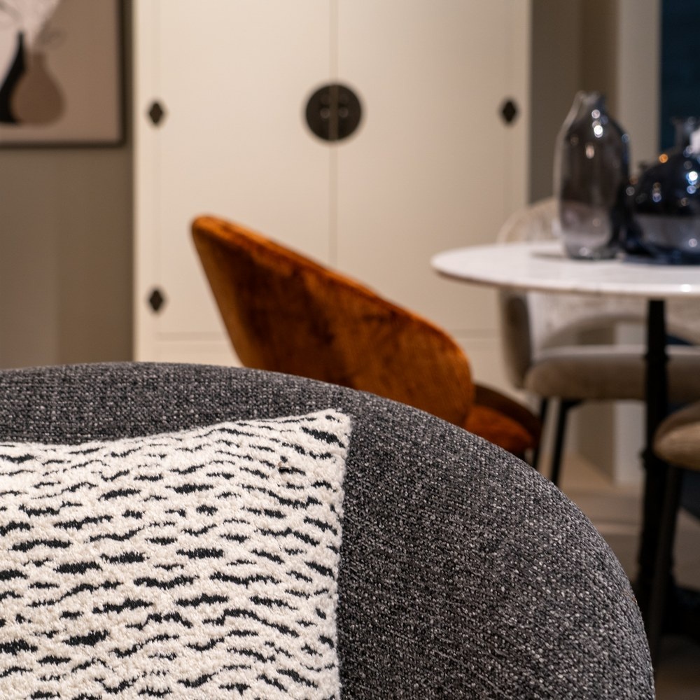 COJÍN BLANCO Y NEGRO ALGODÓN / POLIÉSTER 40 X 60 CM - Imagen 2