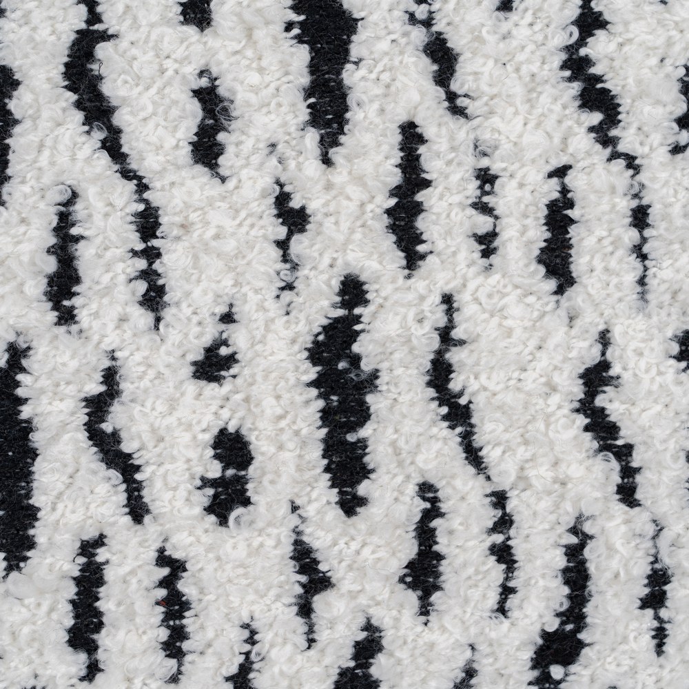 COJÍN BLANCO Y NEGRO ALGODÓN / POLIÉSTER 40 X 60 CM - Imagen 3