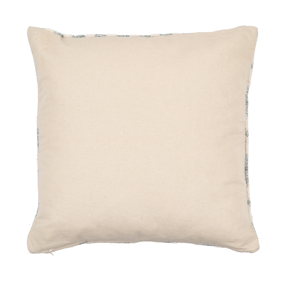 COJÍN BLANCO-VERDE ALGODÓN DECORACIÓN 45 X 45 CM - Imagen 2