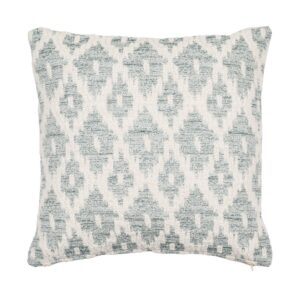 COJÍN BLANCO-VERDE ALGODÓN DECORACIÓN 45 X 45 CM