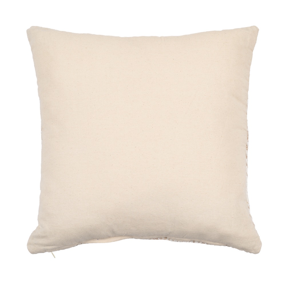 COJÍN BLANCO/BEIGE ALGODÓN DECORACIÓN 45 X 45 CM - Imagen 2