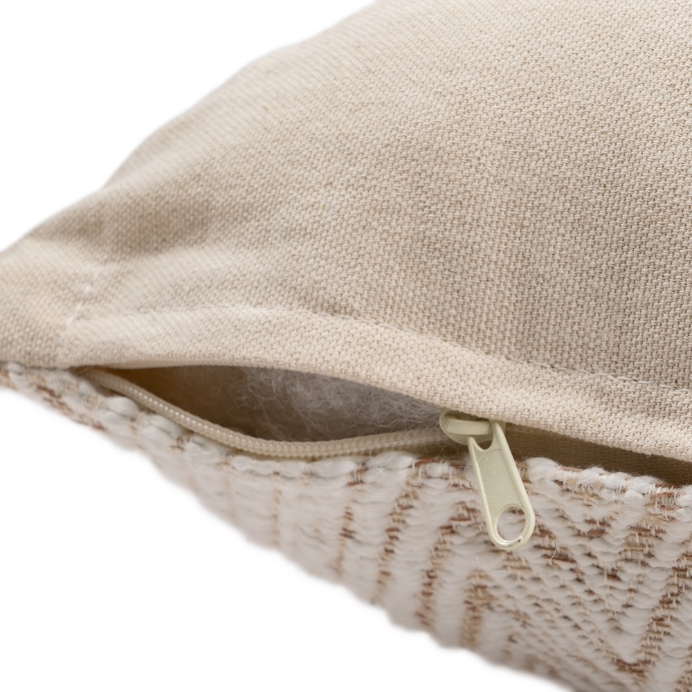 COJÍN BLANCO/BEIGE ALGODÓN DECORACIÓN 45 X 45 CM - Imagen 5