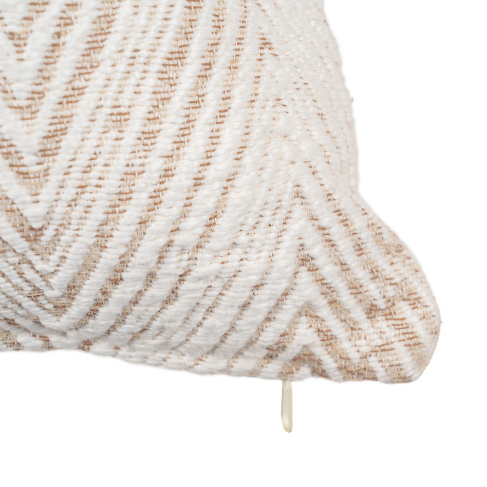 COJÍN BLANCO/BEIGE ALGODÓN DECORACIÓN 40 X 60 CM - Imagen 3