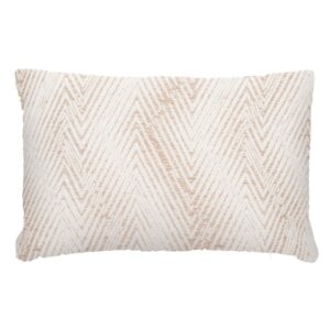 COJÍN BLANCO/BEIGE ALGODÓN DECORACIÓN 40 X 60 CM