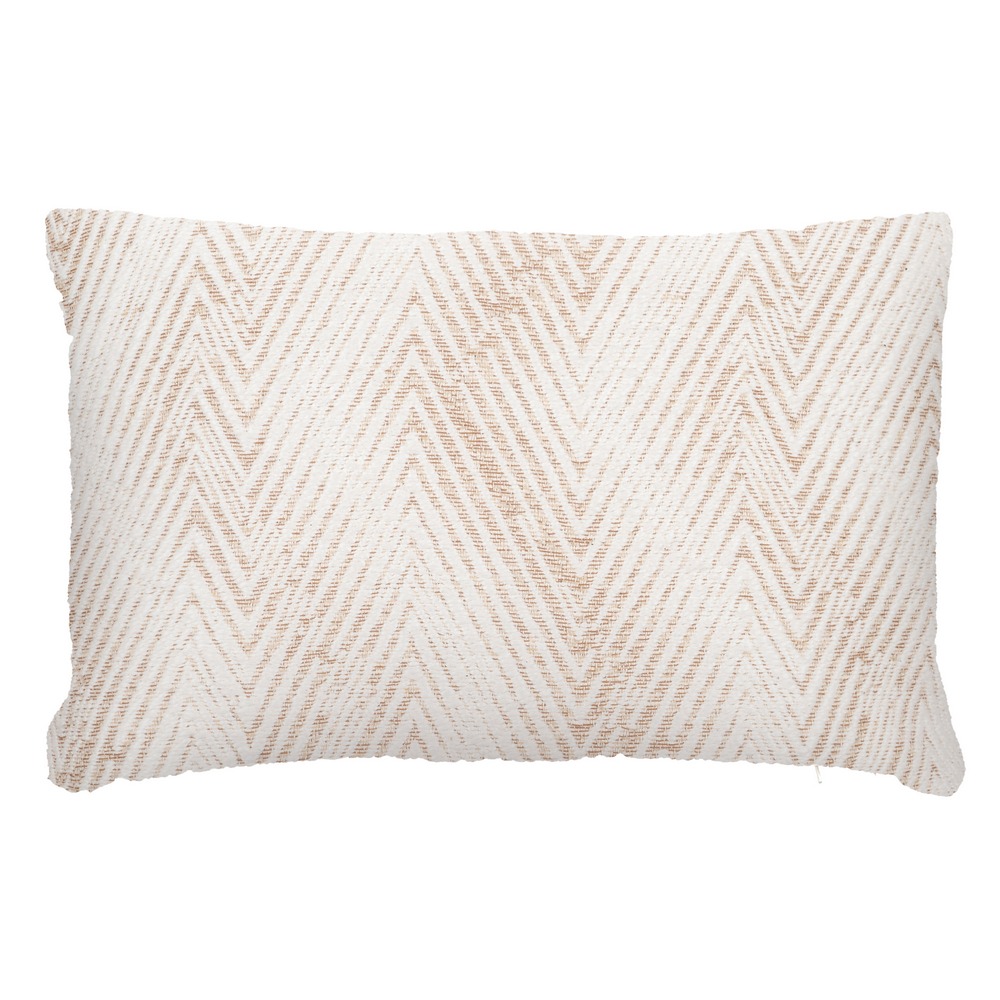 COJÍN BLANCO/BEIGE ALGODÓN DECORACIÓN 40 X 60 CM