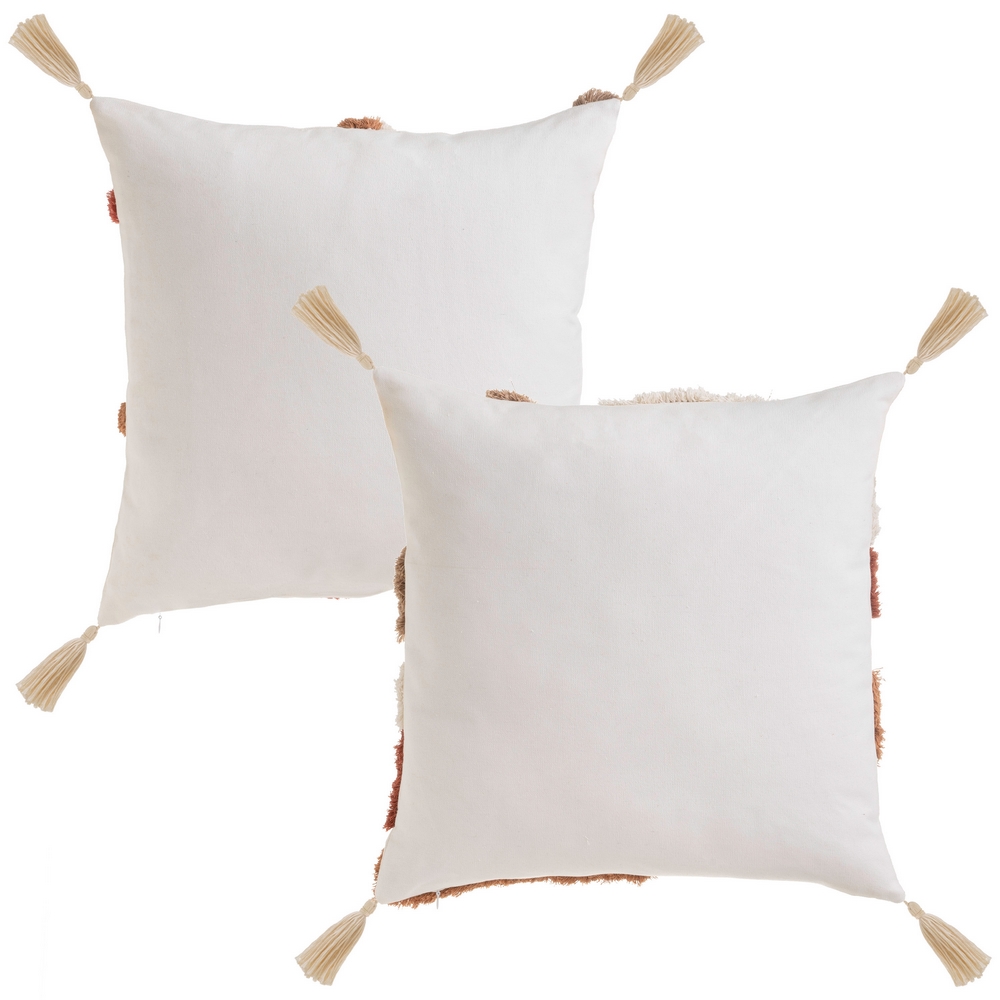 COJÍN 2/M POLIALGODÓN MARRÓN 45 X 45 CM - Imagen 4